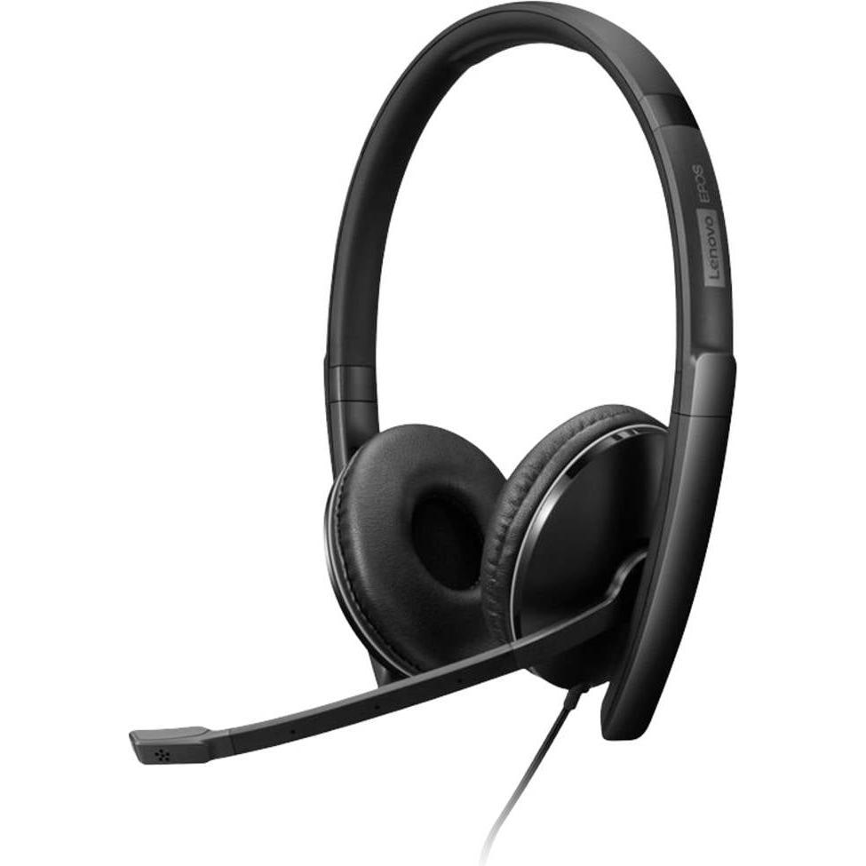 Lenovo Wired Anc Headset Gen 2 Teams (Kabelgebunden, USB-C), Office Headset, Schwarz