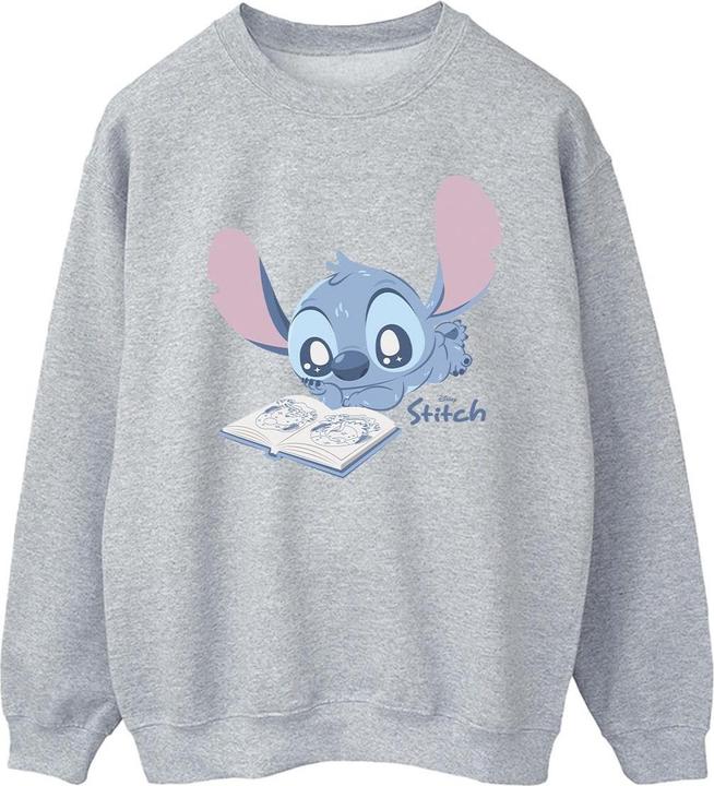 Lilo & Stitch Reading Lying Down Sweatshirt (5XL)