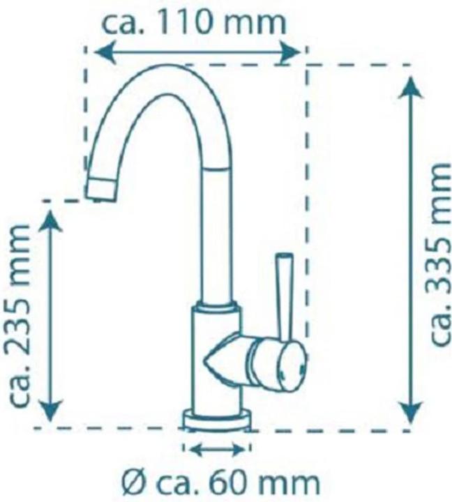 Produktbild Schütte Wasserhahn Küche CORNWALL Spültischarmatur Niederdruck Schwarz matt Schwenkbar 79169