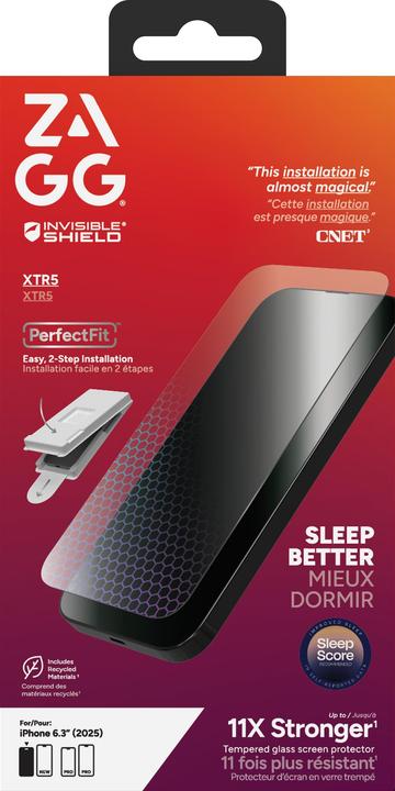 Produktbild Zagg Glass XTR5 (1 Stück, Apple iPhone 17)