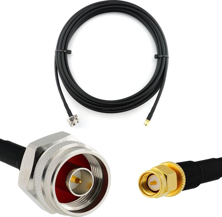 Image du produit Rangeful SMA mâle vers N mâle Hex 5m Câble coaxial ?? HF240 (équivalent LMR240) HF240-NMH-SM-5
