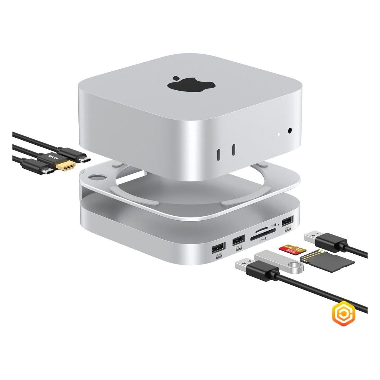 Casecentive Stazione Di Docking Hub 8 In 1 In Alluminio (Usb-C), Dockingstation + Usb Hub, Silber