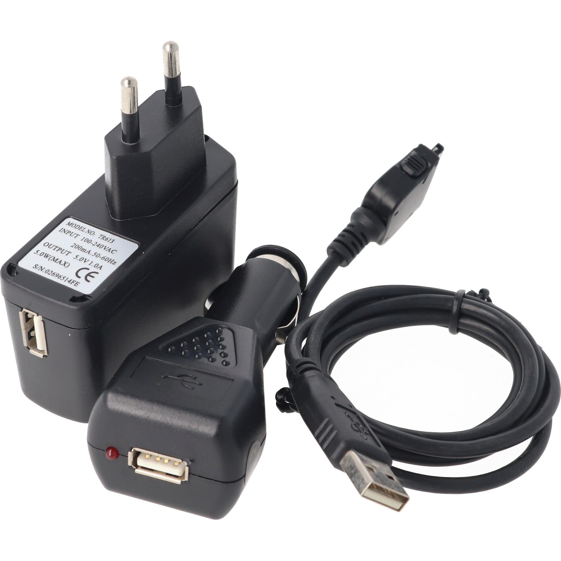 AccuCell PDA Lade Sync Set, Handspring Treo 90, 180, 270, 300, Auto Adapter