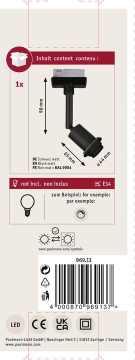 Actual product image Paulmann URail Spot DecoSystems (E14)