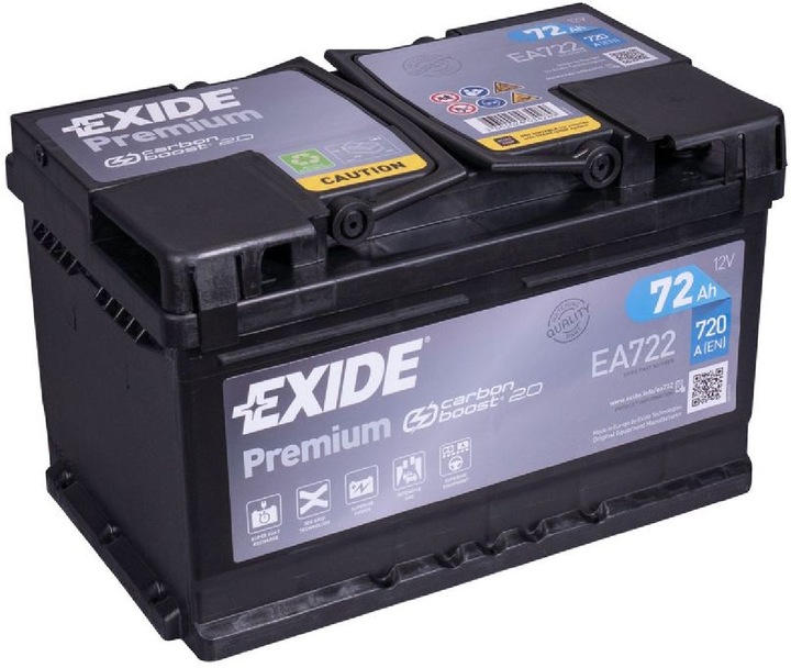 Produktbild Exide Premium Carbon Boost EA722 (12 V, 72 Ah, 720 A)