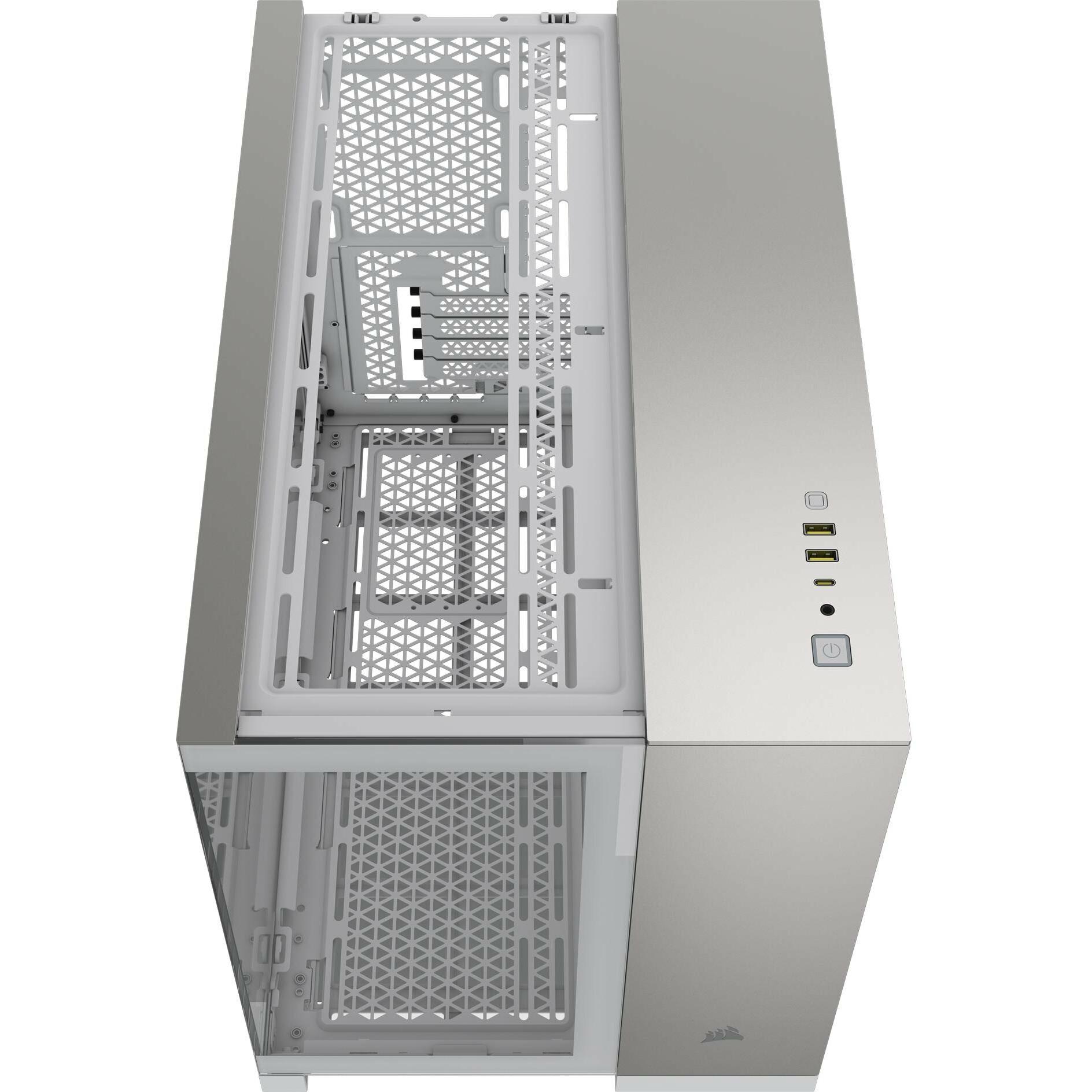 Thumbnail - Corsair 2500X (wei?/aluminium, Tempered Glass x 2) (ATX, Mini-ITX, mATX), PC Gehäuse, Weiss, Grau