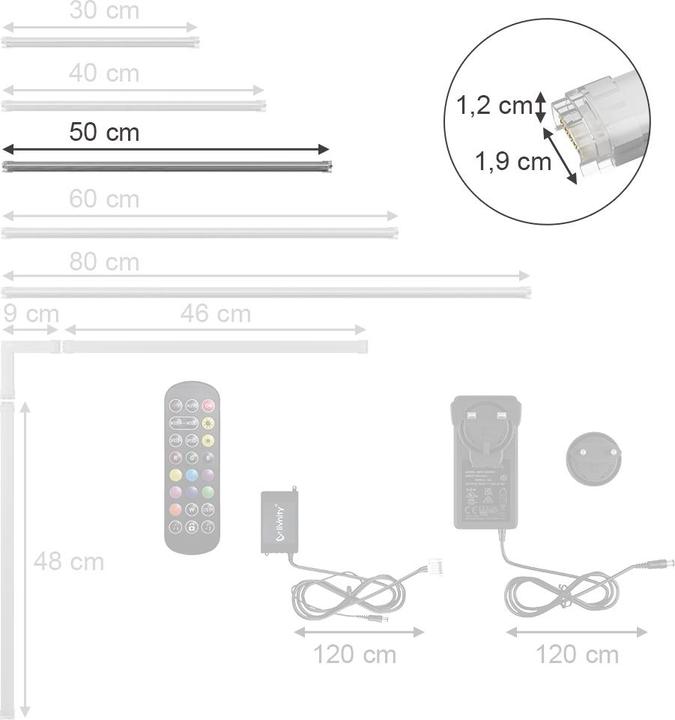 Image du produit Vicco Stripe (Blanc, RGBW, 50 cm, Intérieur)