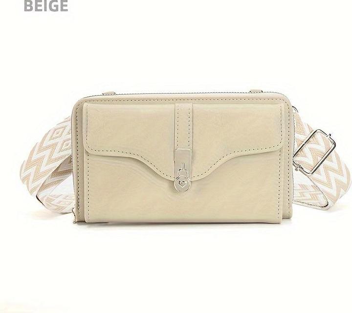 Only-Bags.Store Klassische minimalistische Schultertasche, trendige Umhängetasche mit geometrischem Muster und