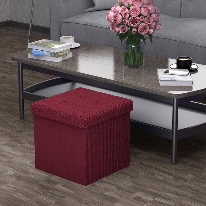 Actual product image Intirilife Stool 30x30x30 cm in CHERRY RED