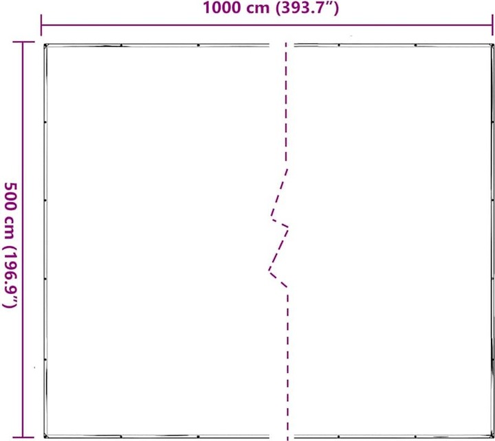 Productafbeelding VidaXL Transparant dekzeil met ogen 5x10 m polyethyleen transparant dekzeil (500 x 1000 cm)