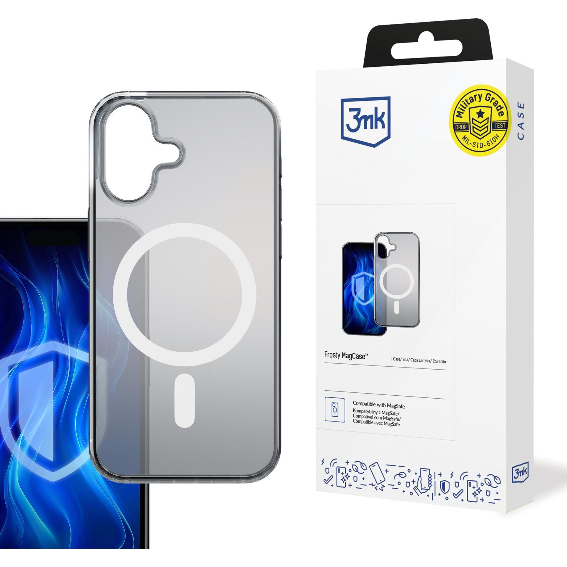 3MK Frosty MagCase iPhone 16 Plus biały/white (Apple iPhone 16 Plus), Smartphone Hülle, Weiss