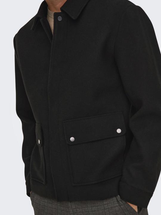 Actual product image Only & Sons Fly-away collar cuffs with button jacket jacket (L)