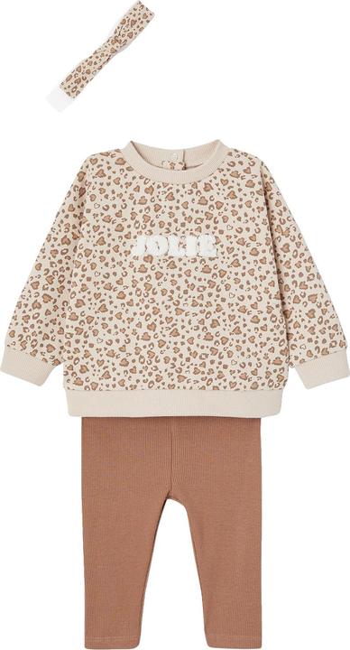 Actual product image Vertbaudet Mädchen Baby-Set: Sweatshirt, Leggings & Haarband (74)