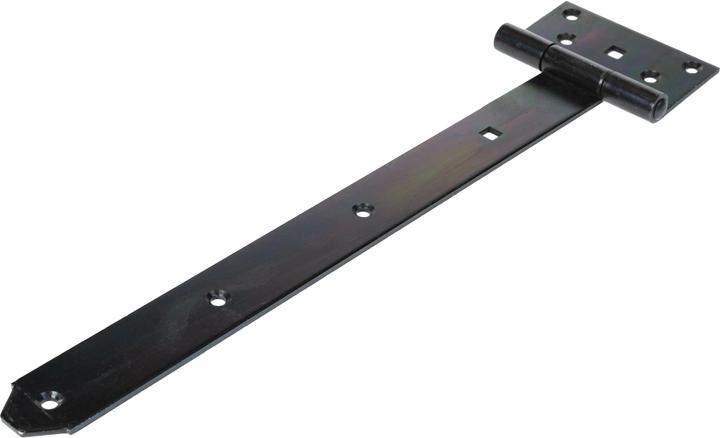 Actual product image Struct T-hinge, 400 x 40 mm, black, thread type: Without