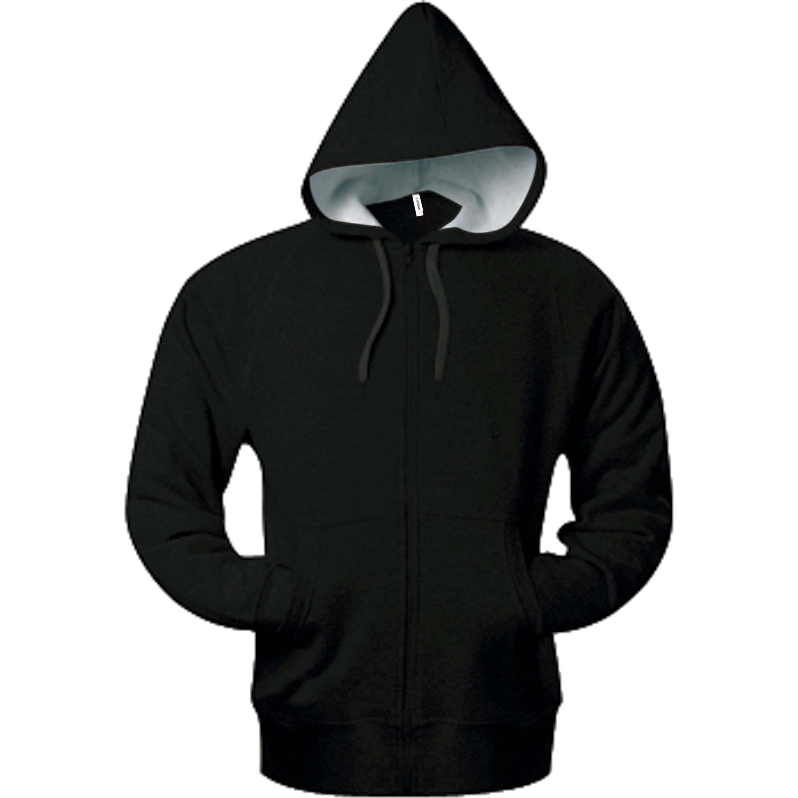 Kariban, Herren, Pullover, Kapuzenpullover Kängurutaschen, Schwarz, (3XL)