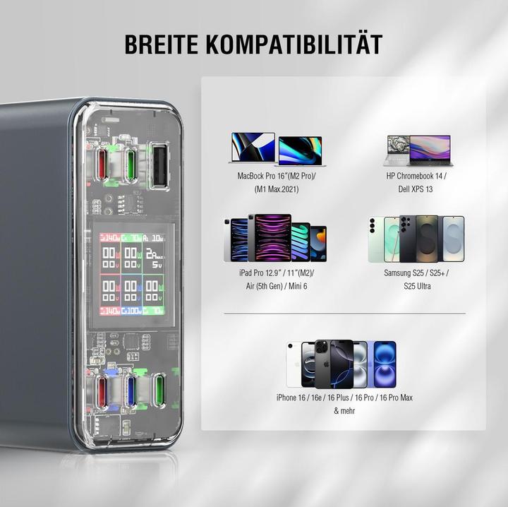 Produktbild 4smarts 4smarts Ladestation Lucid GaN DIY 360W (360 W, 6 Ports)
