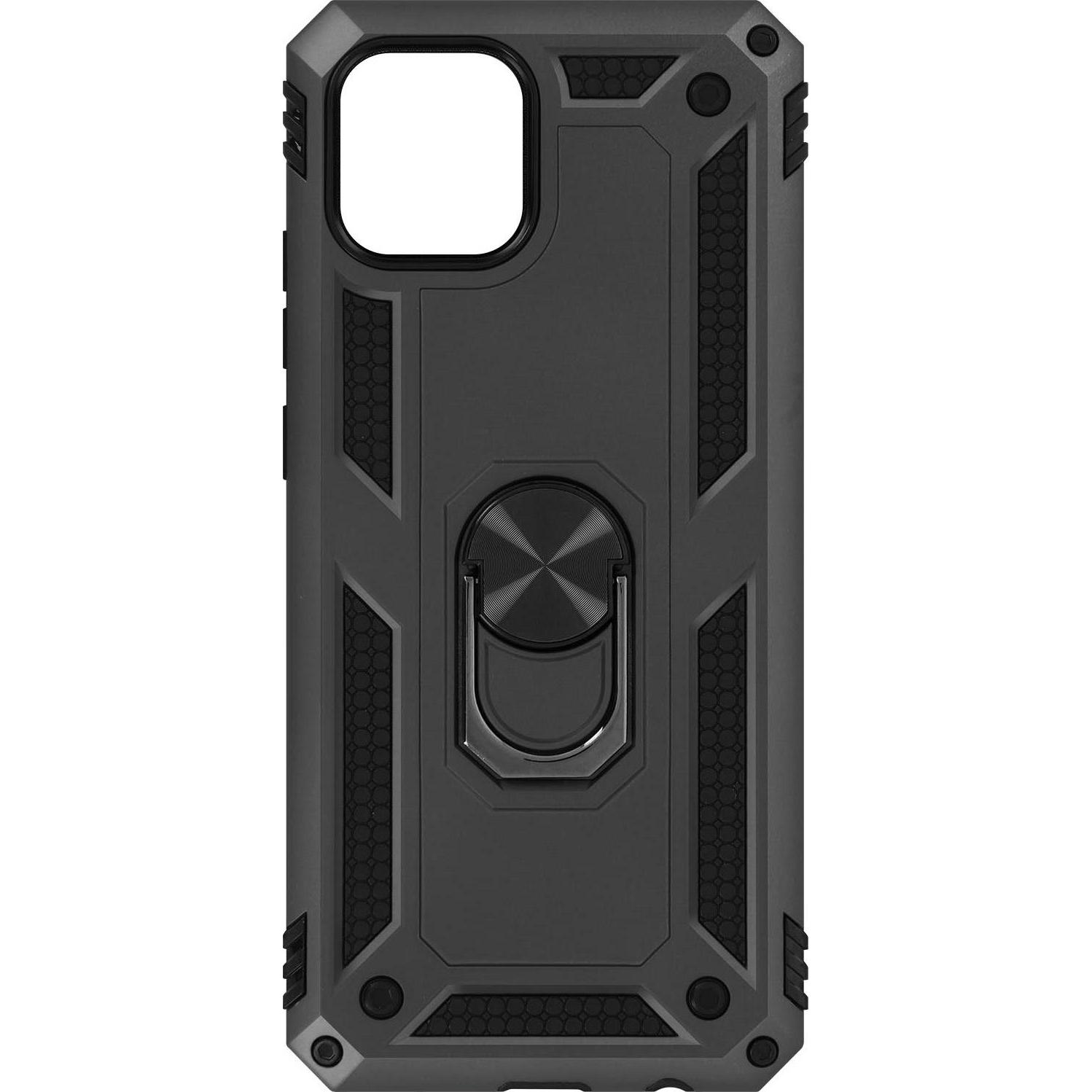 Avizar stossfeste Handyhülle mit Ring Series (Samsung Galaxy A03), Smartphone Hülle, Schwarz
