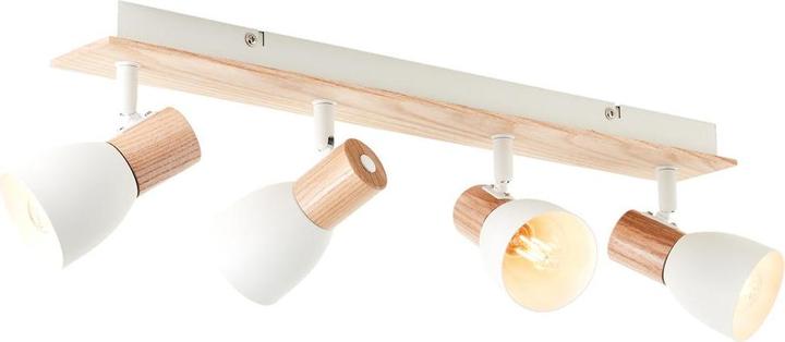 Produktbild Brilliant Daintree Spotbalken 4flg weiss/natur Mass: 16.5x57.5 (E14)