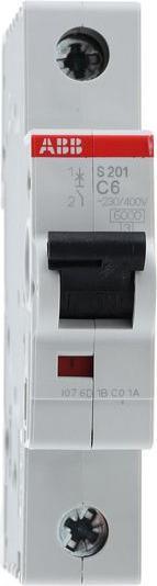 Image du produit ABB Disjoncteur S200 6A 1-P type C 6kA
