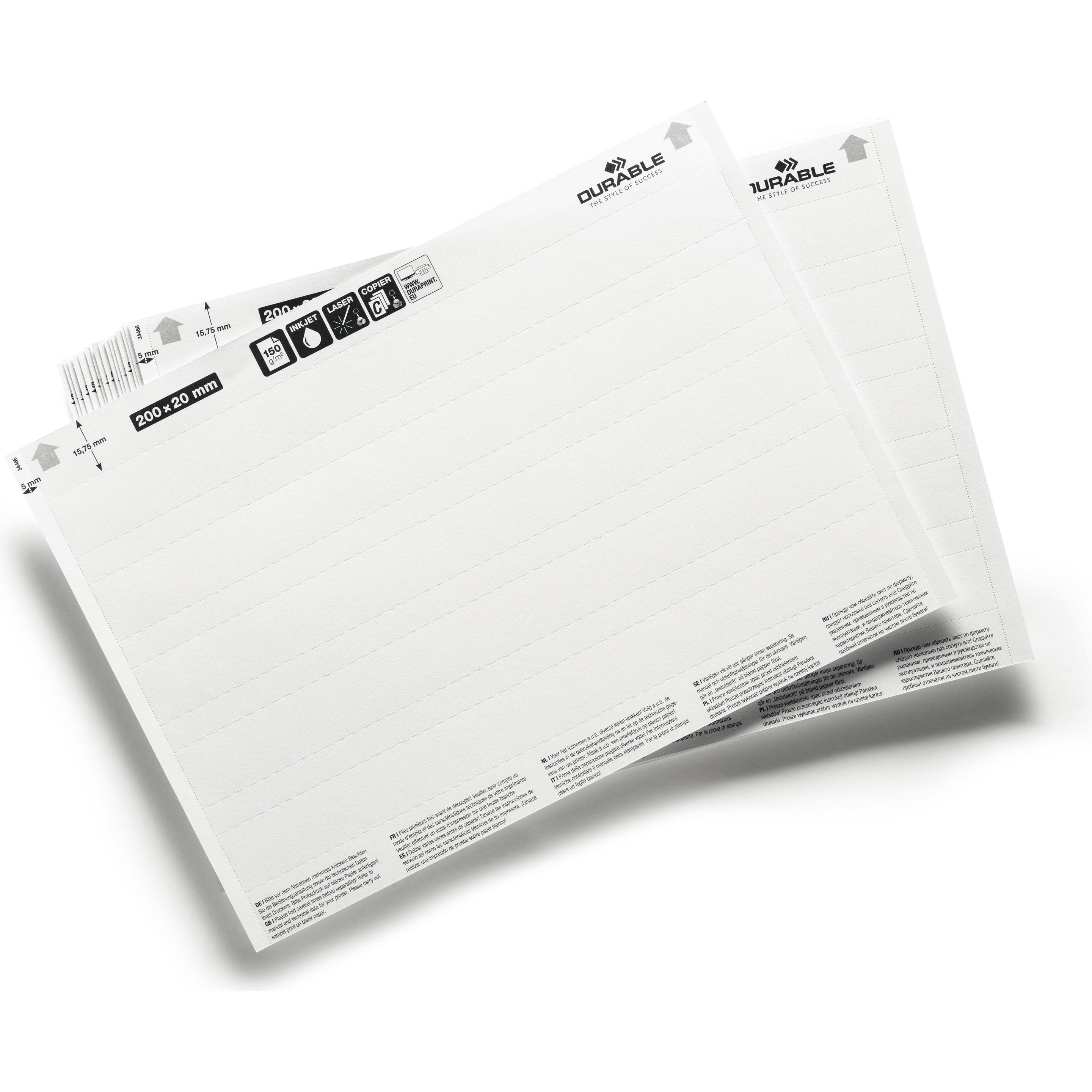 Durable, Informationsschild, Einsteckschilder Label Refill
