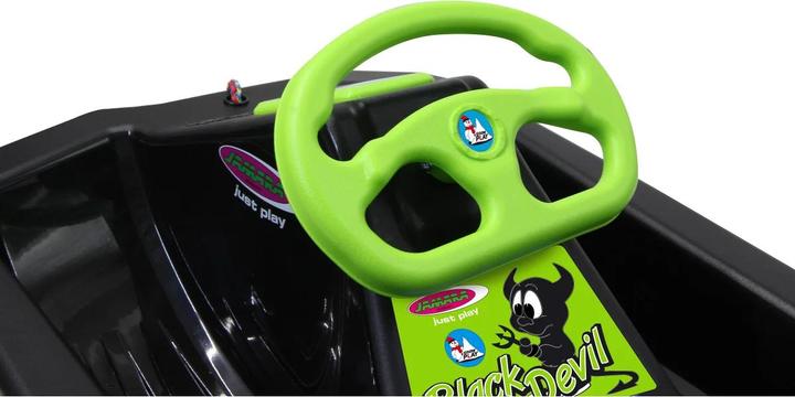 Actual product image Jamara Snow Play Bob Black Devil 84cm black with steering wheel and brake