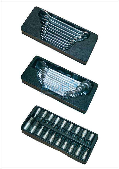 Actual product image ADB Basic workshop trolley filled red 6 drawers (115x)