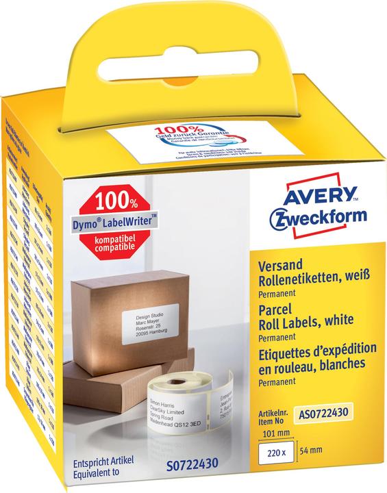 Actual product image Avery Roll labels