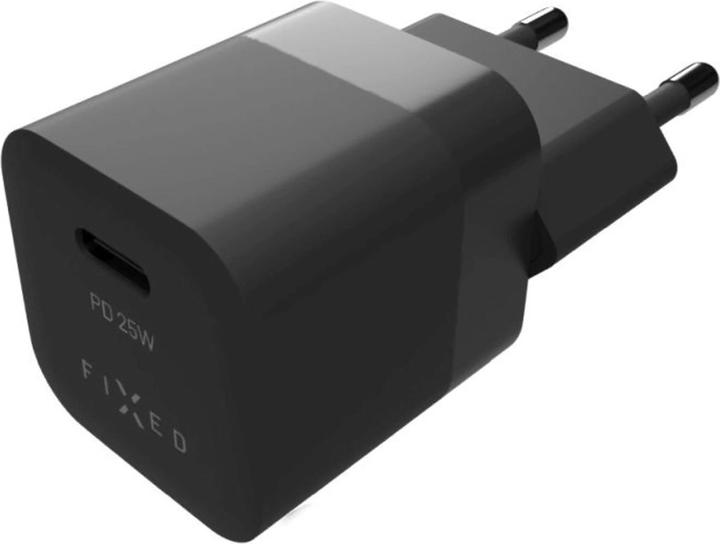 Image du produit Fixed Mini chargeur secteur 25W avec sortie USB-C et prise en charge PD noir (25 W, 1 portion)