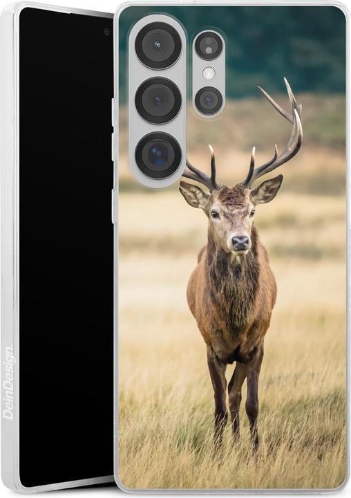 Produktbild DeinDesign Slim Case für Samsung Galaxy S25 Ultra Silikon Hülle Ultra Dünn Handyhülle Hirsch Wald Wiese (Samsung Galaxy S25 Ultra)