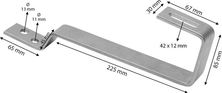 Immagine prodotto Offgridtec Gancio per tetto a tegola liscia in acciaio inox (Materiale di montaggio del sistema solare)