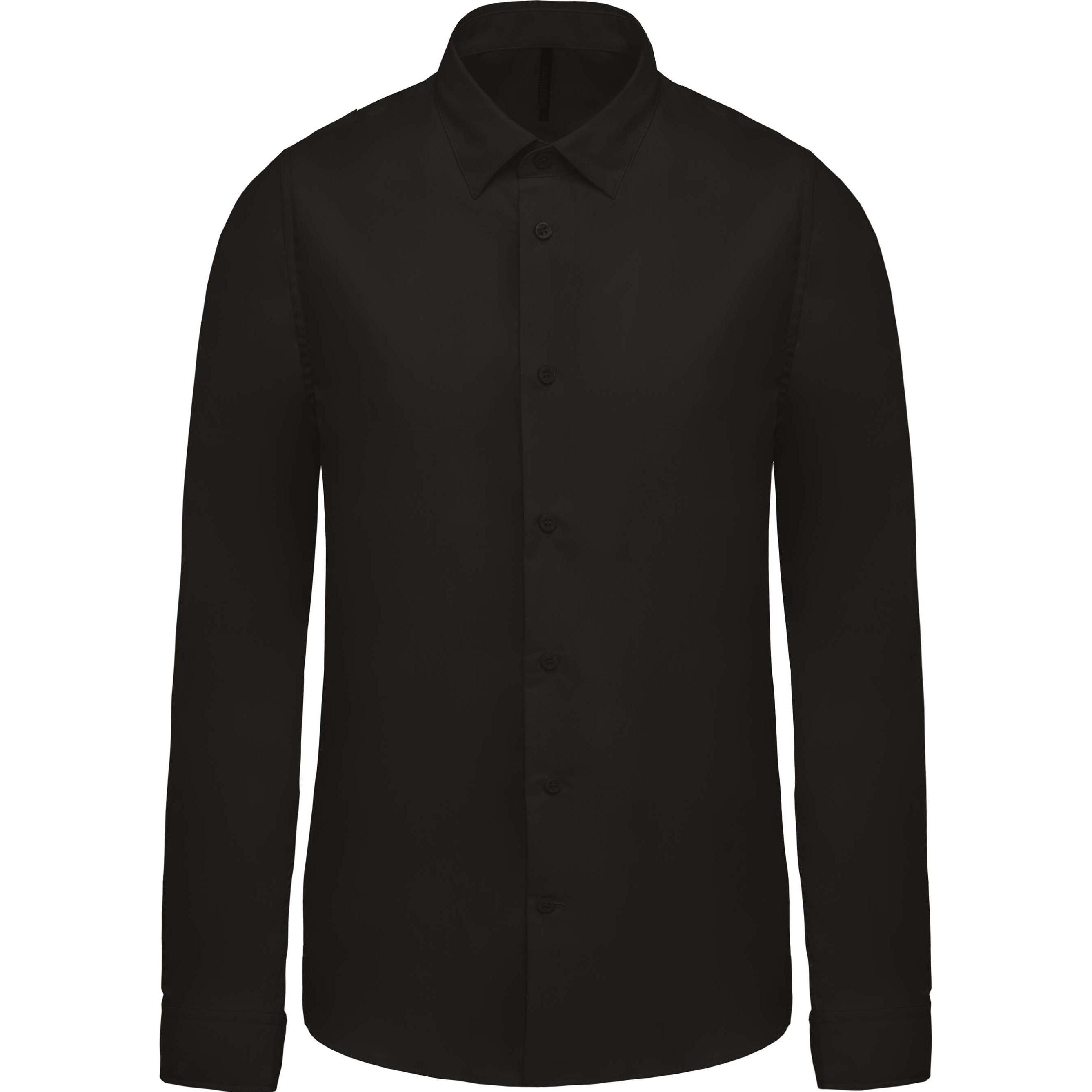 Kariban, Herren, Hemd, Popeline, Schwarz, (3XL)