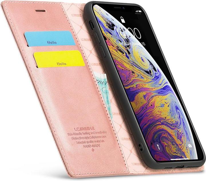 Image du produit Cover-Discount iPhone Xs / X - Stand Flip Case Cover rose (Apple iPhone XS)