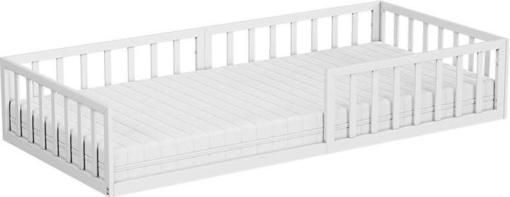 Produktbild VitaliSpa Bodenbett aus Metall Minno, Weiss, 90x200 mit Matratze (90 x 200 cm)