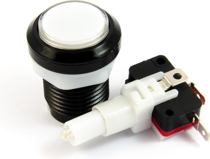 Purecrea Arcade Taster Button beleuchtet 33mm - Weiss