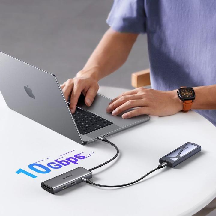 Actual product image Ugreen 7in1 (USB-C, 7 ports)