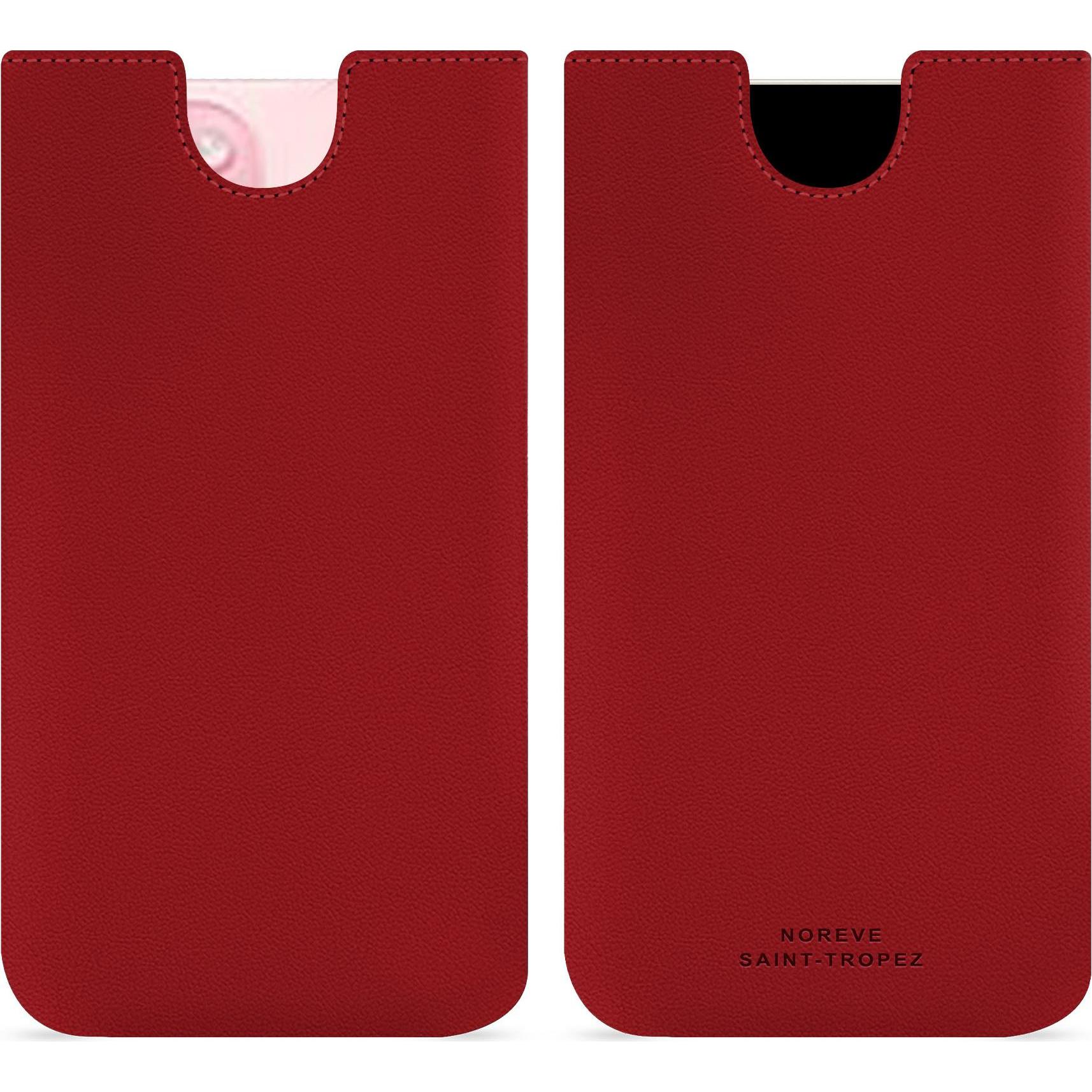 Noreve Lederschutzhülle (Apple iPhone 15), Smartphone Hülle, Rot