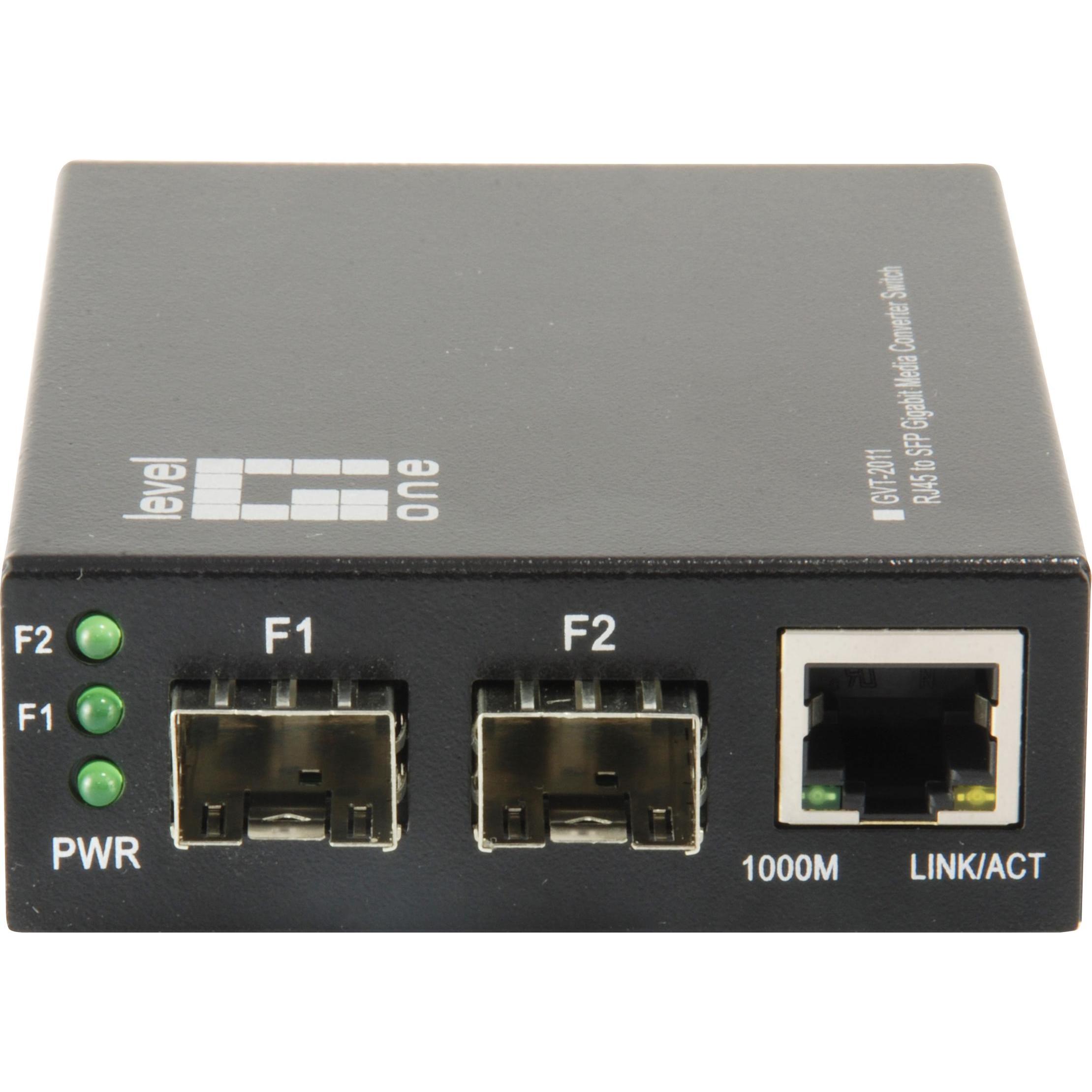Thumbnail - LevelOne GVT-2011: Media Konverter RJ45-SFP (Media Konverter), Netzwerk Zubehör