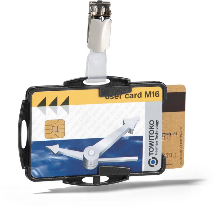 Image du produit Durable Porte-carte avec clip pour 2 cartes 1 paquet de 25 821801