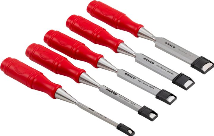 Actual product image Bahco Chisel set with polypropylene handle - five-piece/blister packaging (25 mm)