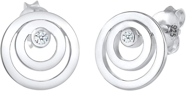 Diamore Orecchini a Cerchio Geo Diamante (Sterling Silber 925/000)