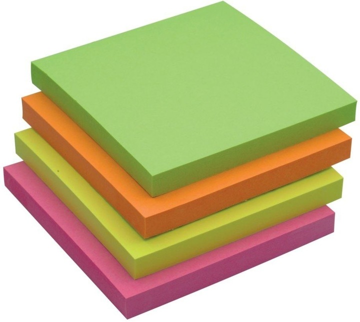 Actual product image Q-Connect Sticky note Quick Notes, 75x75mm, multicoloured, 12x100Sheets (76 x 76 mm)