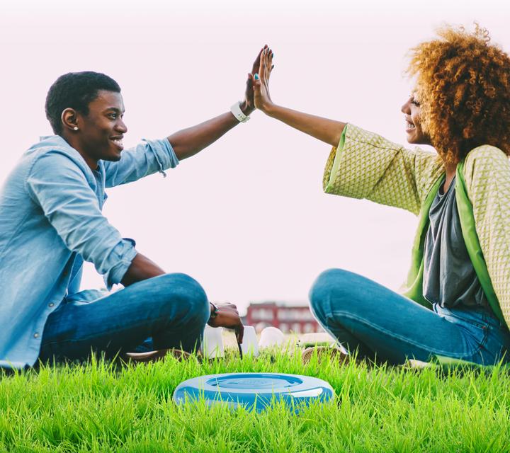 Actual product image Lenco BT Loudspeaker Frisbee BT, with light function AFB-100BU