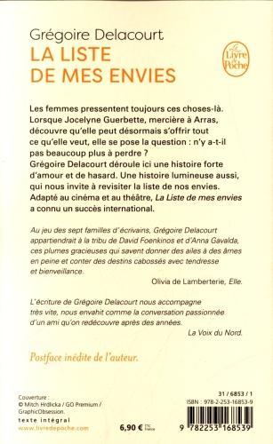 Produktbild La liste de mes envies (Französisch, Grégoire Delacourt, 2013)