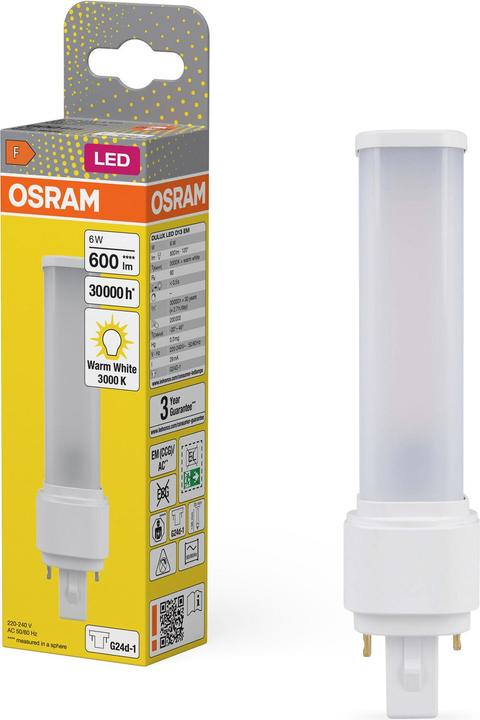 Image du produit Osram Dulux D (G24d-1, 6 W, 600 lm, 1 x, F, G)