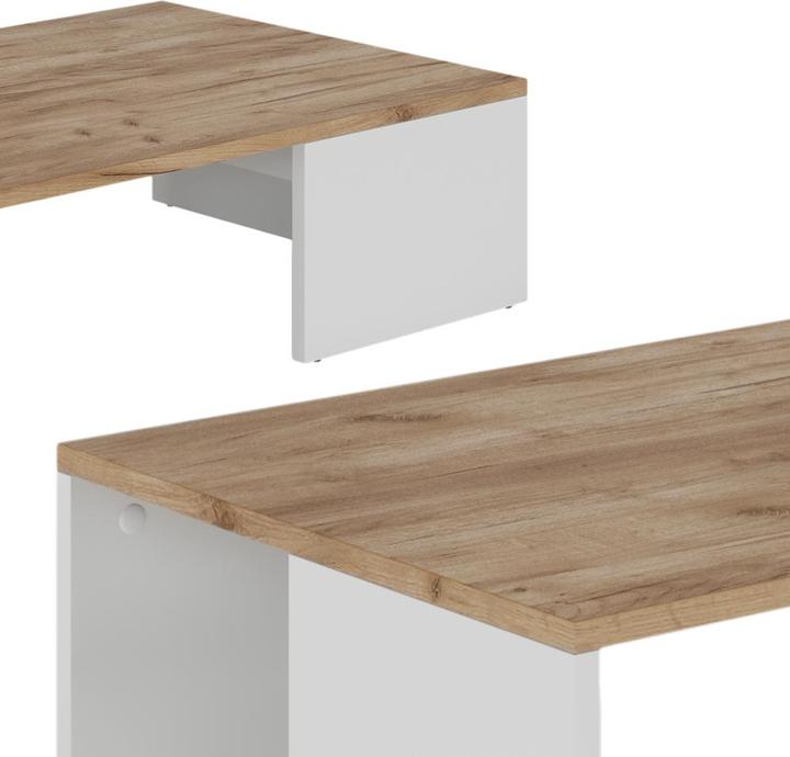 Actual product image Vicco Couchtisch Hardi, Weiss/Goldkraft Eiche, 90 x 21.4 cm