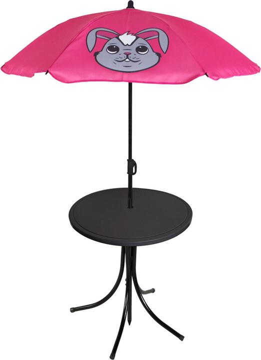 Produktbild Mojawo 4tlg Kinder Campingmöbel Set Hase Campingstuhl Tisch Sonnenschirm