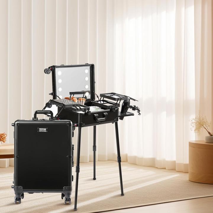 Actual product image Vevor Rolling Makeup Case Trolley