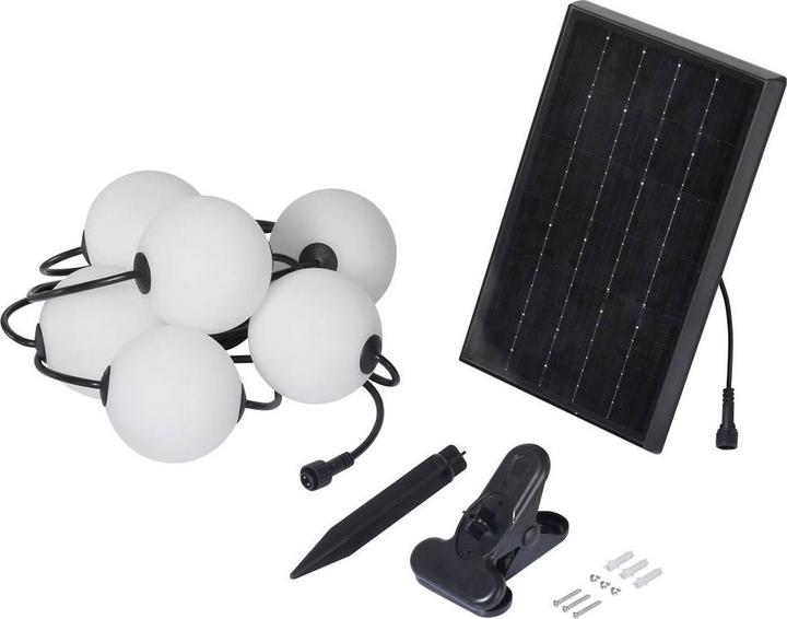 Produktbild Sygonix SY-6662320 Solar-Lichterkette 2.4 W Weiss, Schwarz (5.50 m)