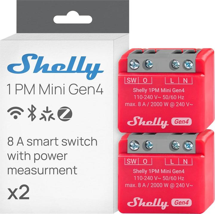 Produktbild Shelly 1PM Mini Gen4 (Schaltaktor)