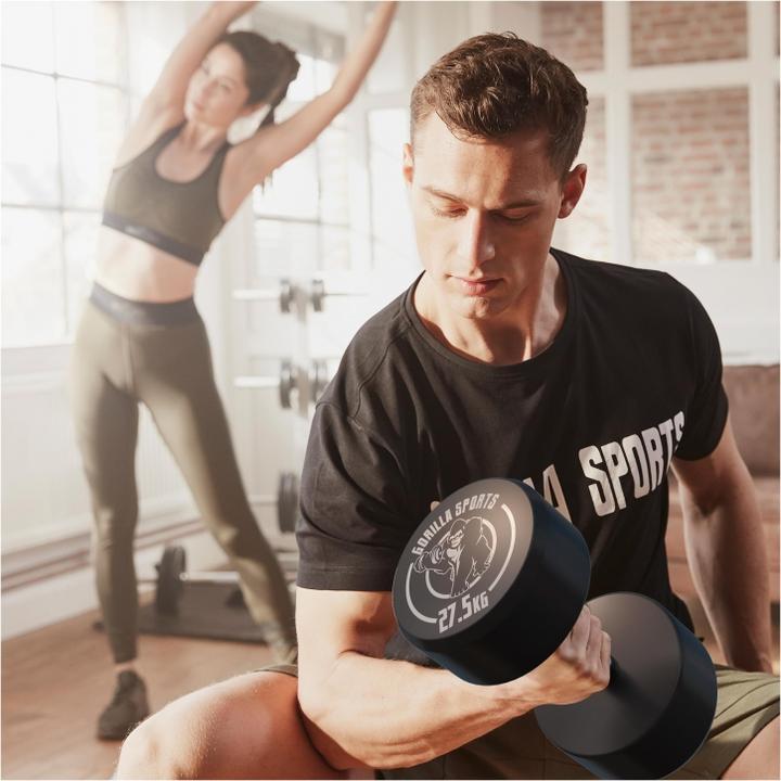 Actual product image Gorilla Sports Round dumbbells (1 x 27.5 kg)